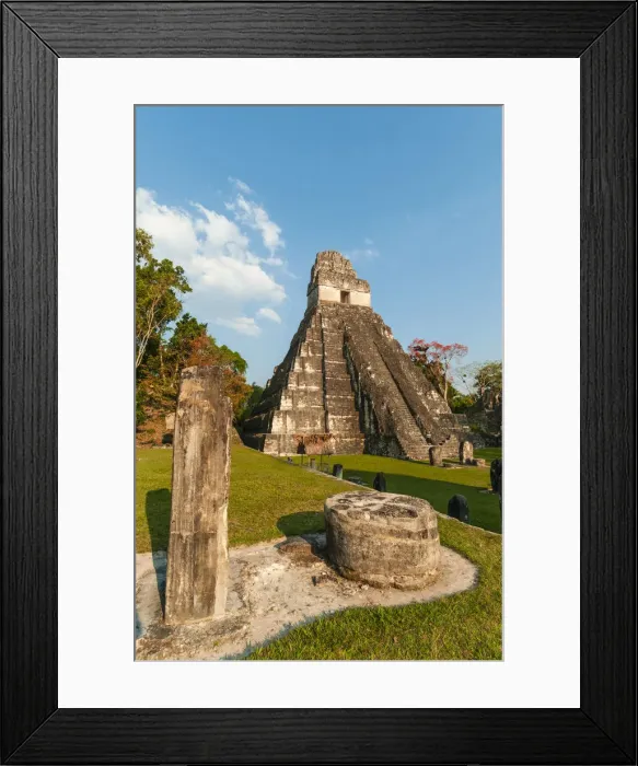 Framed Print : Temple I known also as temple of the Giant Jaguar, Tikal mayan archaeological site Framed Print : Temple I known also as temple of the Giant Jaguar, Tikal mayan archaeological site