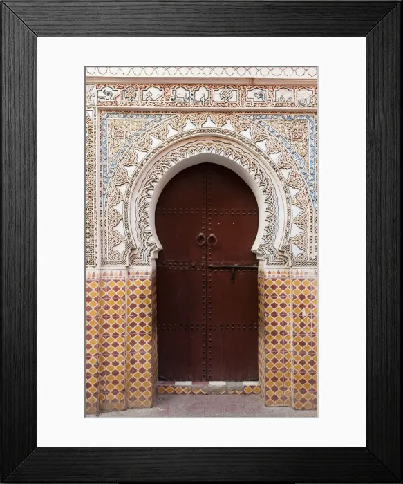 Framed Print : Bab Doukalla Mosque, Medina Souk, Marrakech, Morocco Framed Print : Bab Doukalla Mosque, Medina Souk, Marrakech, Morocco