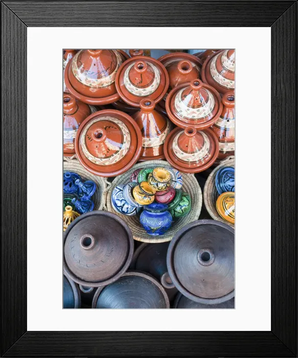 Framed Print : Pottery, Medina Souk, Marrakech, Morocco Framed Print : Pottery, Medina Souk, Marrakech, Morocco