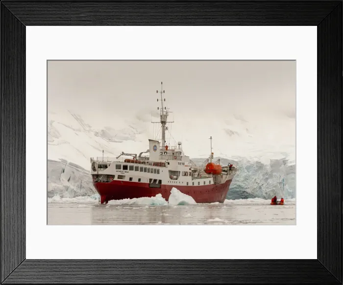 Framed Print : Antarctica, Antarctic Peninsula, Paradise Bay, Antarctic Dream ship