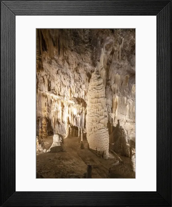 Framed Print : Frasassi caves, stunning rock formations under giant rock caves near Frasassi village