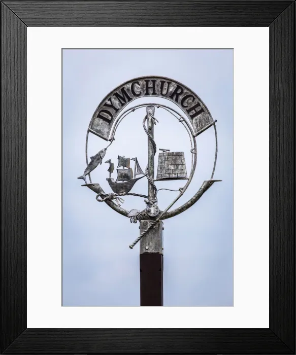 Framed Print : UK, England, Kent, Dymchurch, Metal sign on the boardwalk of Dymchurch nearby Framed Print : UK, England, Kent, Dymchurch, Metal sign on the boardwalk of Dymchurch nearby