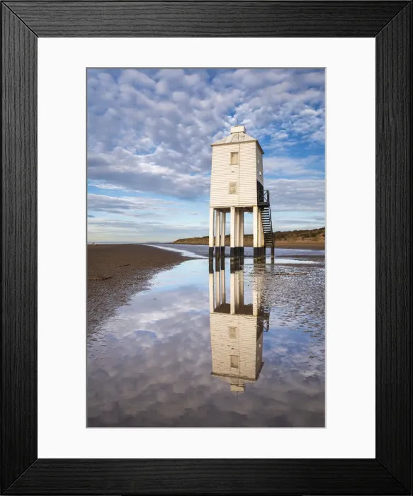 Framed Print : Wooden lighthouse at Burnham on Sea, Somerset, England. Winter (December) 2019 Framed Print : Wooden lighthouse at Burnham on Sea, Somerset, England. Winter (December) 2019