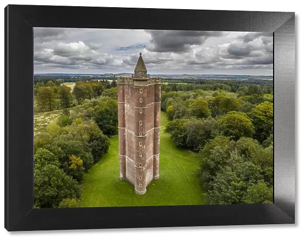 King Alfreds Tower near Stourhead, Somerset, England. Autumn (September) 2020
