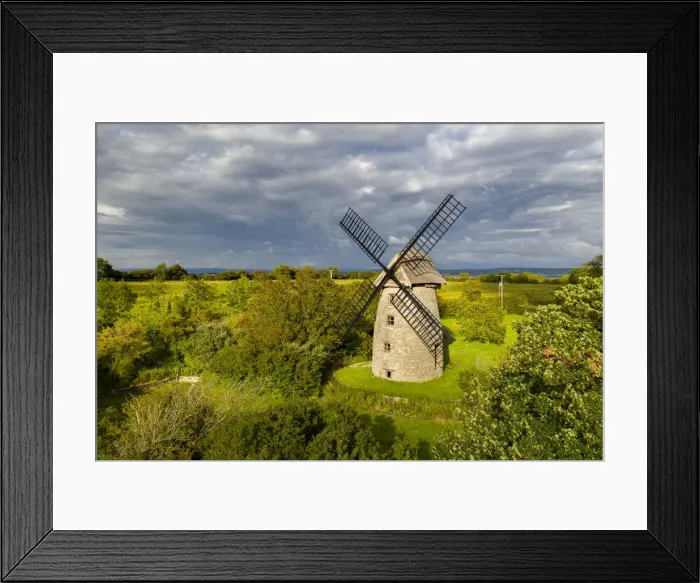 Framed Print : Stembridge Tower Mill, the last remaining thatched windmill in England, High Ham Framed Print : Stembridge Tower Mill, the last remaining thatched windmill in England, High Ham