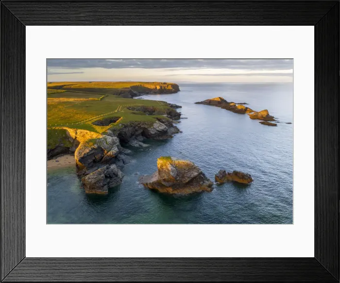 Framed Print : Dramatic North Cornish coast near Porthcothan, Cornwall, England. Summer (August) 2020 Framed Print : Dramatic North Cornish coast near Porthcothan, Cornwall, England. Summer (August) 2020