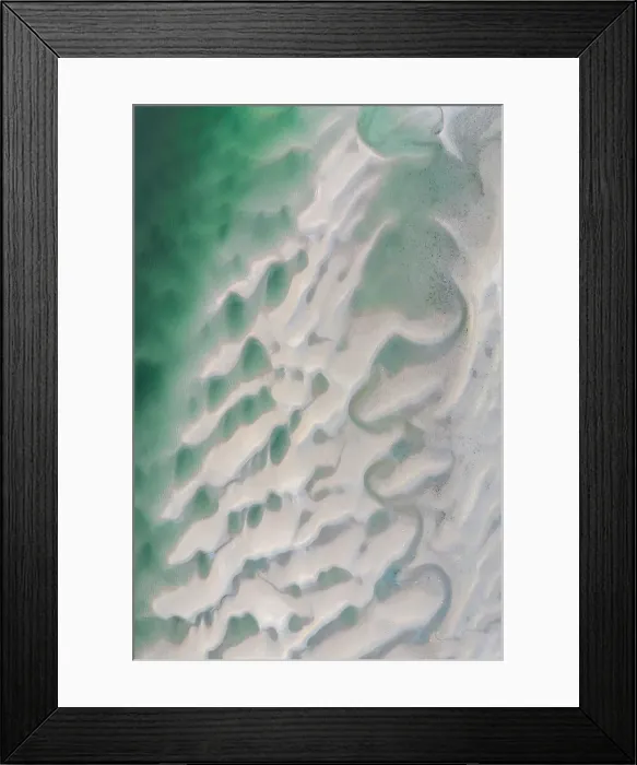 Framed Print : Sand patterns in the Camel Estuary at low tide, Padstow, Cornwall, England Framed Print : Sand patterns in the Camel Estuary at low tide, Padstow, Cornwall, England