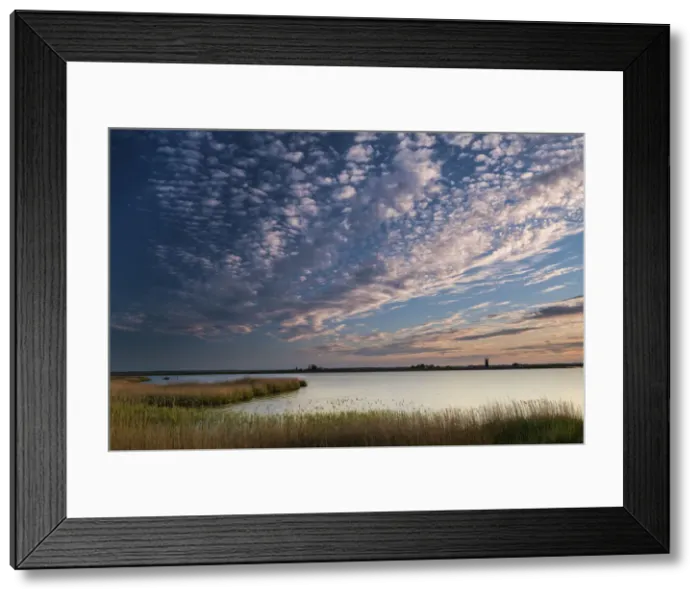 Framed Print : Cloudscape over Breydon Water with Berney Arms Mill in distance, near Great Yarmouth Framed Print : Cloudscape over Breydon Water with Berney Arms Mill in distance, near Great Yarmouth