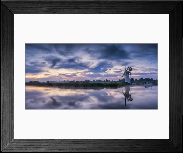Framed Print : Thurne Mill & Clouds Reflecting in River Thurne, Norfolk Broads, Norfolk, England Framed Print : Thurne Mill & Clouds Reflecting in River Thurne, Norfolk Broads, Norfolk, England