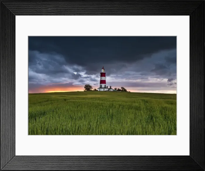 Framed Print : Storm Clouds at Sunset over Happisburgh Lighthouse, Norfolk, England Framed Print : Storm Clouds at Sunset over Happisburgh Lighthouse, Norfolk, England