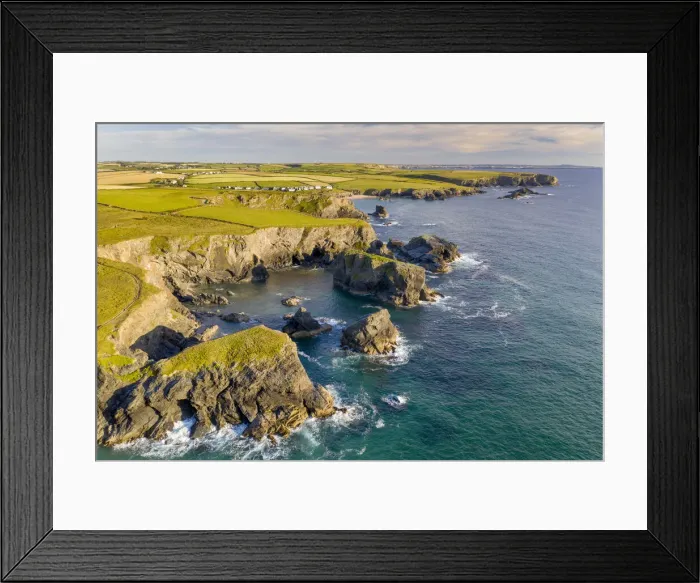 Framed Print : Rugged North Cornish coastline near Porthcothan, Cornwall, England. Summer (July) 2020 Framed Print : Rugged North Cornish coastline near Porthcothan, Cornwall, England. Summer (July) 2020