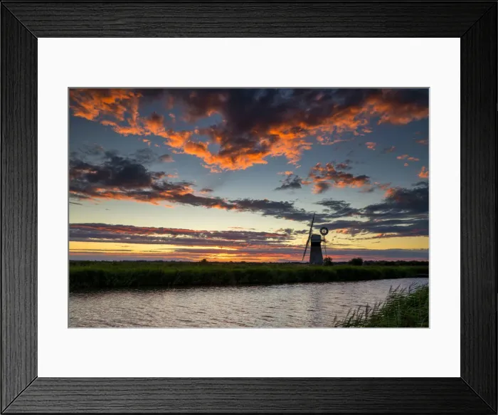 Framed Print : St. Benets Mill at Sunset, Norfolk Broads National Park, Norfolk, England Framed Print : St. Benets Mill at Sunset, Norfolk Broads National Park, Norfolk, England