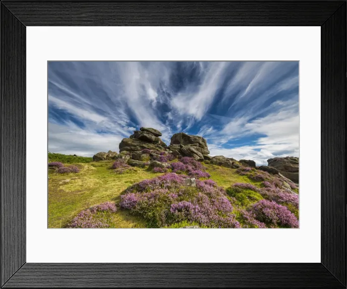 Framed Print : Cloudscape over Froggatt Edge, Peak District National Park, Derbyshire, England Framed Print : Cloudscape over Froggatt Edge, Peak District National Park, Derbyshire, England