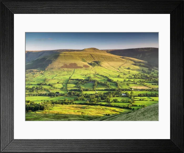 Framed Print : Edale Valley, Peak District National Park, Derbyshire, England