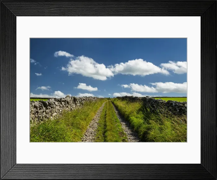Framed Print : Stone Walls & Track, Peak District National Park, Derbyshire, England Framed Print : Stone Walls & Track, Peak District National Park, Derbyshire, England