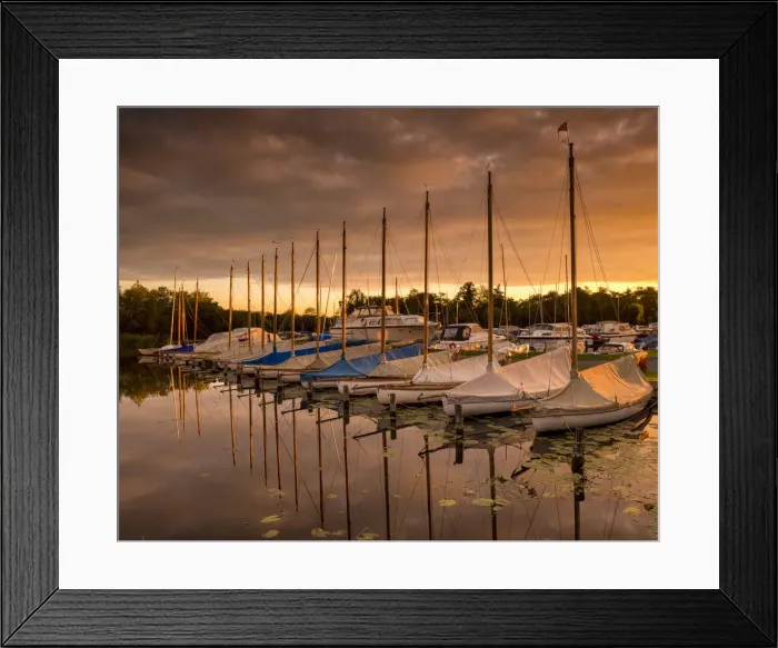 Framed Print : Barton Turf Staithe at Sunrise, Norfolk Broads National Park, Norfolk, England Framed Print : Barton Turf Staithe at Sunrise, Norfolk Broads National Park, Norfolk, England