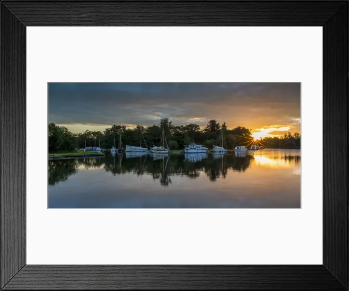 Framed Print : Barton Turf Staithe at Sunrise, Norfolk Broads National Park, Norfolk, England Framed Print : Barton Turf Staithe at Sunrise, Norfolk Broads National Park, Norfolk, England