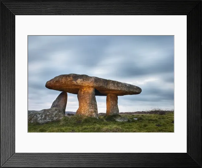 Framed Print : Lanyon Quoit, Stone Dolmen, Madron, Cornwall, England Framed Print : Lanyon Quoit, Stone Dolmen, Madron, Cornwall, England