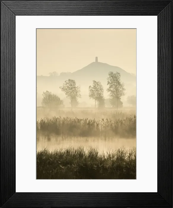 Framed Print : Glastonbury Tor across the Somerset Levels at dawn, Somerset, England Framed Print : Glastonbury Tor across the Somerset Levels at dawn, Somerset, England