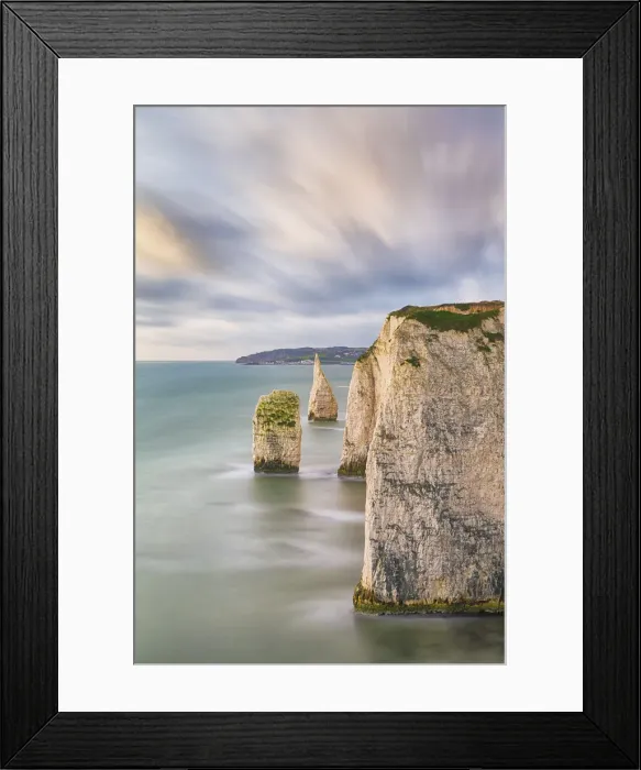 Framed Print : The Pinnacles from Ballard Down, Isle of Purbeck, Dorset, England