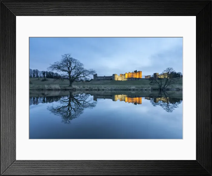 Framed Print : Alnwick Castle and the River Aln, Northumberland, England