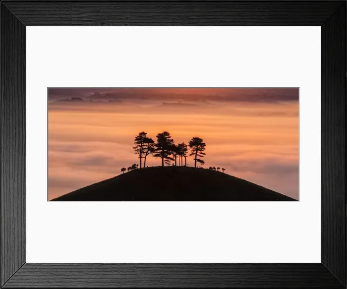 Framed Print : Misty morning view of Colmers Hill, Dorset, England, UK Framed Print : Misty morning view of Colmers Hill, Dorset, England, UK