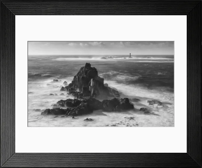 Framed Print : Longships Lighthouse and Armoured Knight, Lands End, Cornwall, England Framed Print : Longships Lighthouse and Armoured Knight, Lands End, Cornwall, England