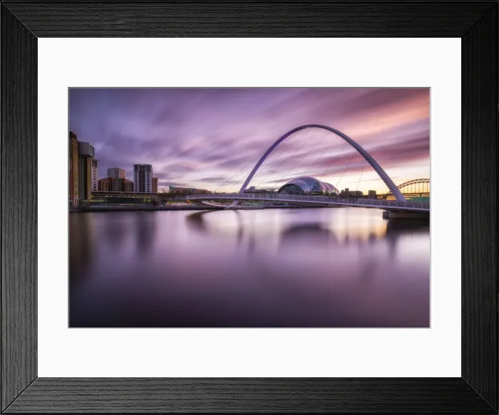 Framed Print : Millenium Bridge, Gateshead, Tyne & Wear, England, UK Framed Print : Millenium Bridge, Gateshead, Tyne & Wear, England, UK