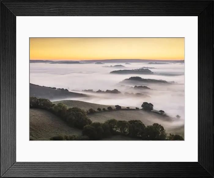 Framed Print : Sunrise from Quarry Hill, Bridport, Dorset, England, UK Framed Print : Sunrise from Quarry Hill, Bridport, Dorset, England, UK