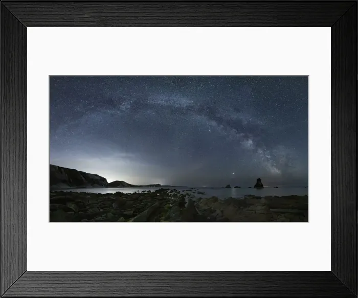 Framed Print : Mupe Bay at night with Milky Way, Isle of Purbeck, Jurassic Coast World Heritage Site Framed Print : Mupe Bay at night with Milky Way, Isle of Purbeck, Jurassic Coast World Heritage Site