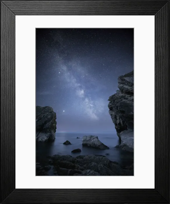 Framed Print : Stair Hole at night with Milky Way, West Lulworth, Jurassic Coast World Heritage Site Framed Print : Stair Hole at night with Milky Way, West Lulworth, Jurassic Coast World Heritage Site