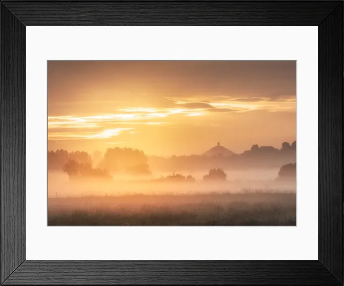 Framed Print : Sunrise over Glastonbury Tor, Somerset Levels, Somerset, England, UK Framed Print : Sunrise over Glastonbury Tor, Somerset Levels, Somerset, England, UK