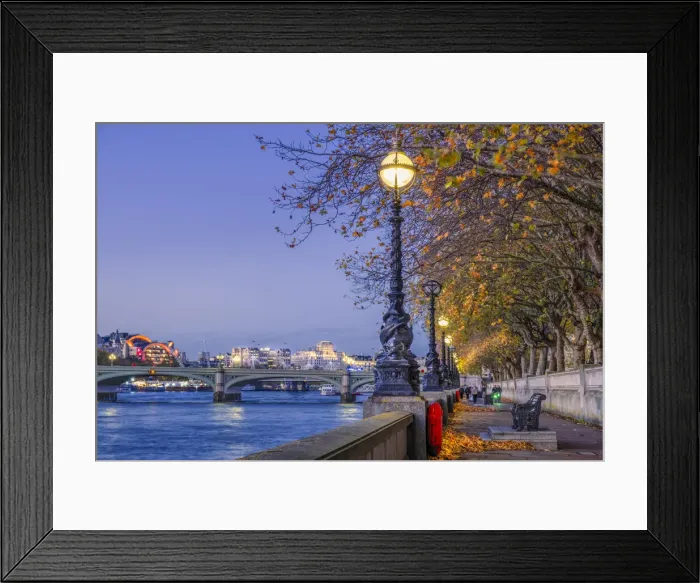 Framed Print : Europe, UK, England, London, Westminster / Lambeth, Autumn view along the southbank of Framed Print : Europe, UK, England, London, Westminster / Lambeth, Autumn view along the southbank of