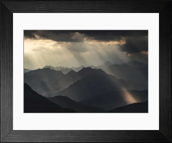 Framed Print : French Alps in a storm, Cote d Azur, France