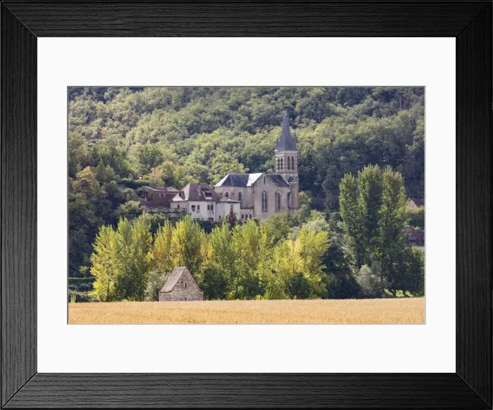 Framed Print : France, Occitanie, Lot, Cregols on the river Lot Framed Print : France, Occitanie, Lot, Cregols on the river Lot