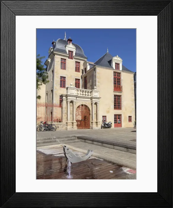 Framed Print : France, Pays de Loire, Loire Atlantique, Le Croisic, a fountain Framed Print : France, Pays de Loire, Loire Atlantique, Le Croisic, a fountain