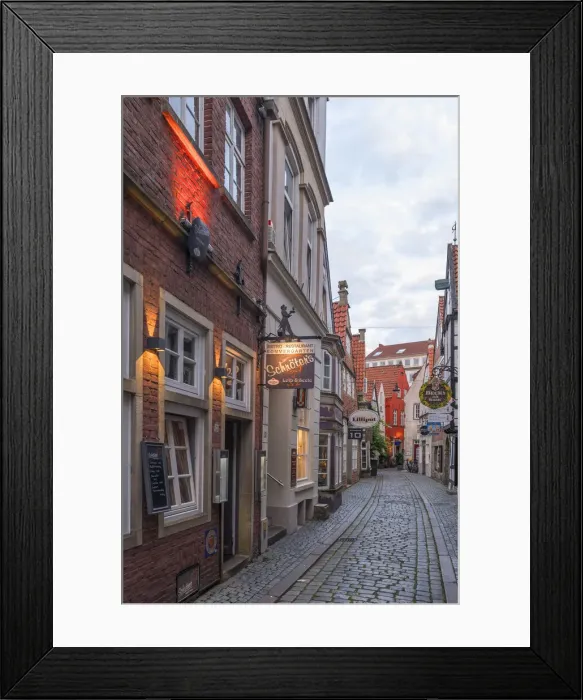 Framed Print : Schnoor old district, Bremen, Germany