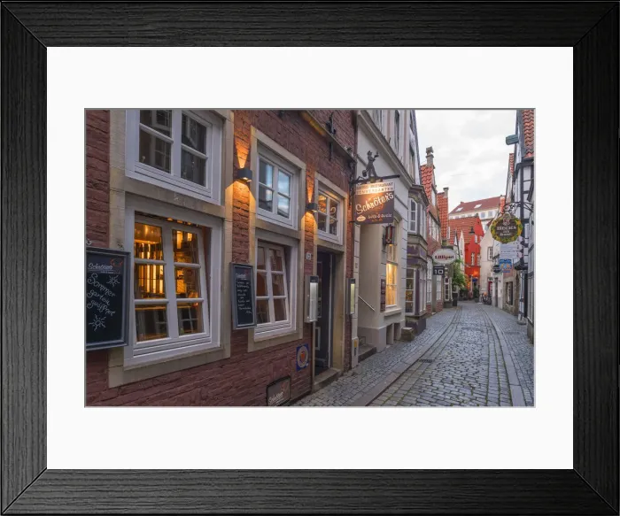 Framed Print : Schnoor old district, Bremen, Germany Framed Print : Schnoor old district, Bremen, Germany