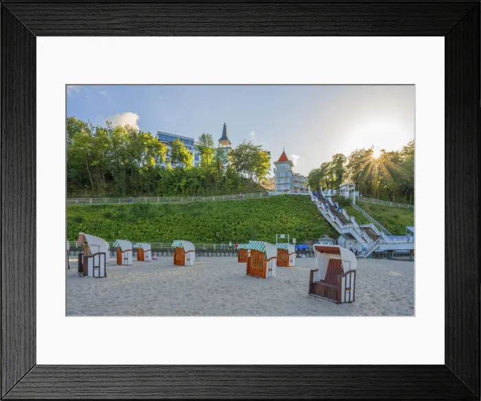 Framed Print : Beach of Sellin, Rugen, Germany Framed Print : Beach of Sellin, Rugen, Germany
