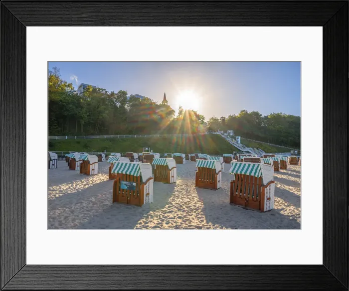 Framed Print : Beach of Sellin, Rugen, Germany Framed Print : Beach of Sellin, Rugen, Germany