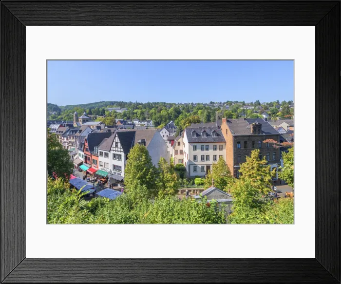 Framed Print : View over Bad Munstereifel, Eifel, North Rhine Westphalia, Germany Framed Print : View over Bad Munstereifel, Eifel, North Rhine Westphalia, Germany