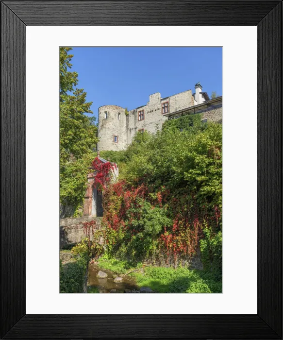 Framed Print : River Erft with castle, Bad Munstereifel, Eifel, North Rhine Westphalia, Germany Framed Print : River Erft with castle, Bad Munstereifel, Eifel, North Rhine Westphalia, Germany