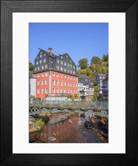 Framed Print : The red house at Monschau, Eifel, North Rhine Westphalia, Germany Framed Print : The red house at Monschau, Eifel, North Rhine Westphalia, Germany