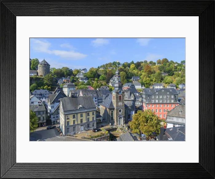 Framed Print : View at Monschau, Eifel, North Rhine Westphalia, Germany Framed Print : View at Monschau, Eifel, North Rhine Westphalia, Germany