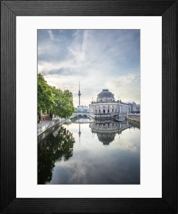 Framed Print : Germany, Berlin, Museum Island, Spree River, baroque style Bode museum and the tv tower Framed Print : Germany, Berlin, Museum Island, Spree River, baroque style Bode museum and the tv tower
