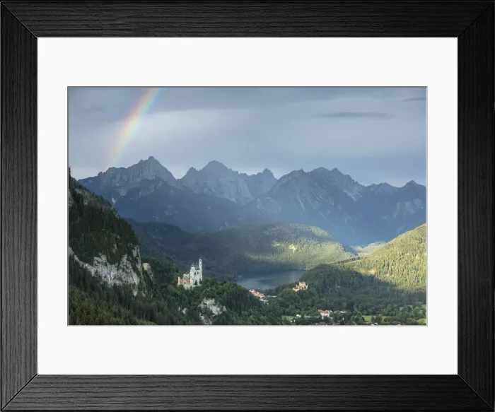 Framed Print : Rainbow over Neuschwanstein Castle, Schwangau, Bavaria, Germany Framed Print : Rainbow over Neuschwanstein Castle, Schwangau, Bavaria, Germany