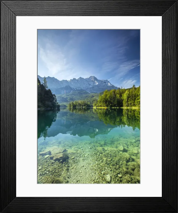 Framed Print : Eibsee Lake, Garmisch Partenkirchen, Bayern, Bavaria, Germany