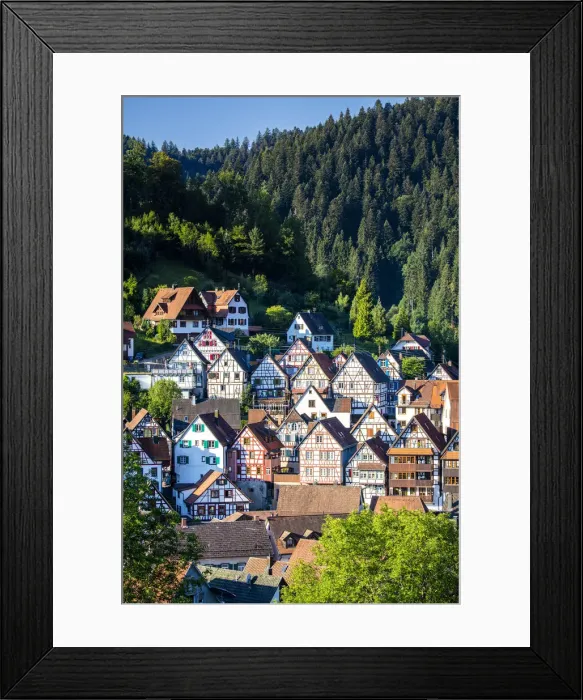 Framed Print : Half-timbered houses in Schiltach, Kinzigtal Valley, Black Forest, Baden-Wurttemberg, Germany Framed Print : Half-timbered houses in Schiltach, Kinzigtal Valley, Black Forest, Baden-Wurttemberg, Germany