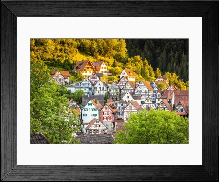 Framed Print : Half-timbered houses in Schiltach, Kinzigtal Valley, Black Forest, Baden-Wurttemberg, Germany Framed Print : Half-timbered houses in Schiltach, Kinzigtal Valley, Black Forest, Baden-Wurttemberg, Germany
