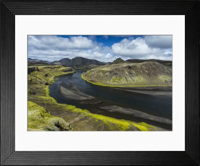 Framed Print : Riverbend in Landmannalaugar, Iceland Framed Print : Riverbend in Landmannalaugar, Iceland